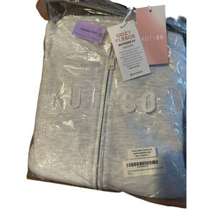 KUT & SO Cozy Fleece Hoodie and Pants Gray Women's S